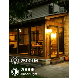 Prosperbiz Bug Light Bulbs Outdoor: A21 23W Amber Yellow Light Bulb, 150W-200W Equivalent, 2000K LED Light Bulbs E26, Bug Light Bulb for Outside Porch, Garage, Non-Dimmable, 4 Pack