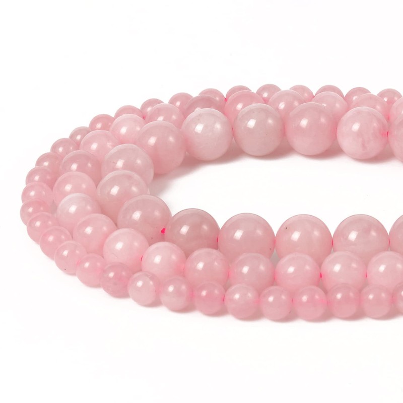 35pcs 10mm Natural Stone Beads Rose Quartz Beads Crystal Gemstone