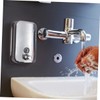WOONEKY Hand Press Liquid Soap Dispenser Refillable Wall-Mounted Stainless Steel