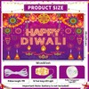 Happy Diwali LED Light Backdrop Banner Decorations, Indian Diwali Backdrop