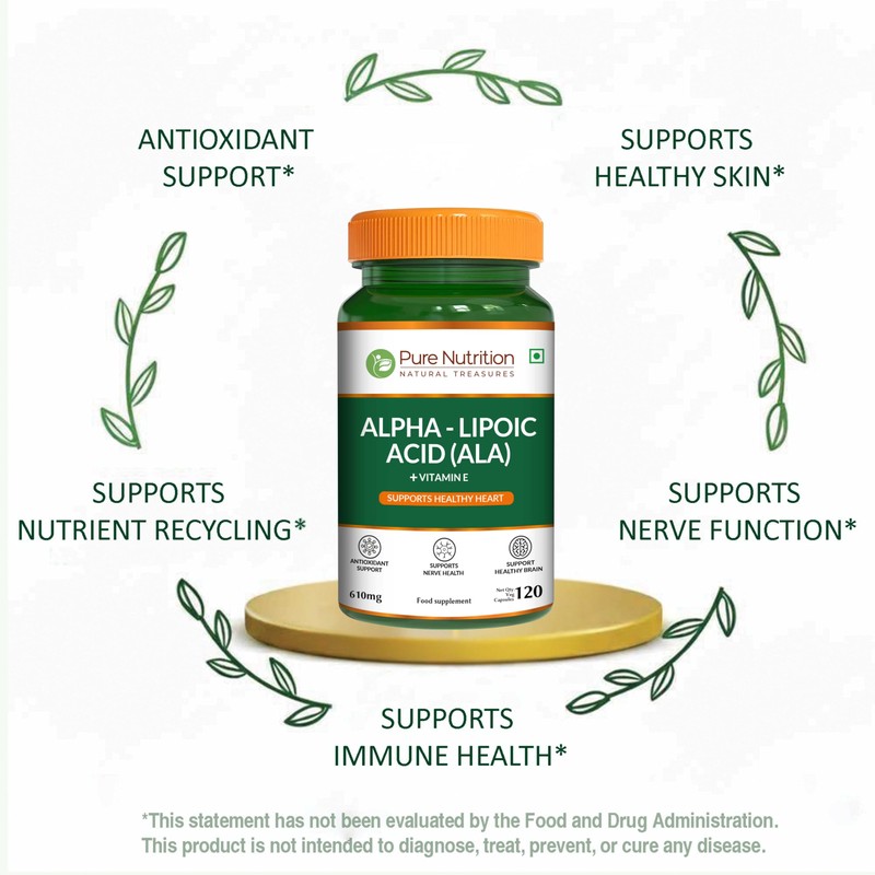 Pure Nutrition Alpha Lipoic Acid 600mg + Vitamin E |