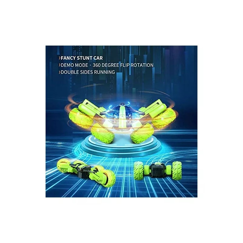 Amicool Auto De Control Remoto,auto De Acrobacias Rc Luz Led