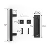 SMARTSTANDARD 2 Pack Barn Door Handles Set, 12" Large Rustic