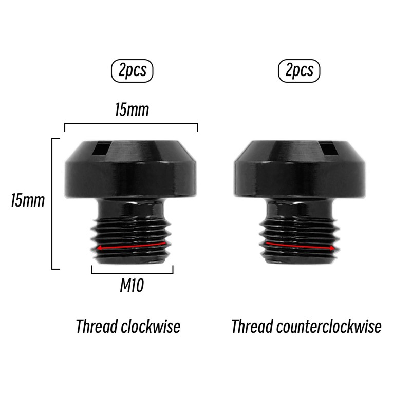 The Lord of the Tools 4PCS Motorcycle Mirror Hole Plugs