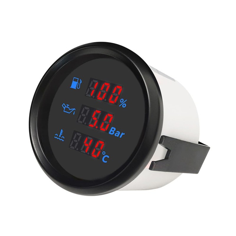 ELING 52mm Digital Multifunction Gauge with Adjustable Signal Fuel Level