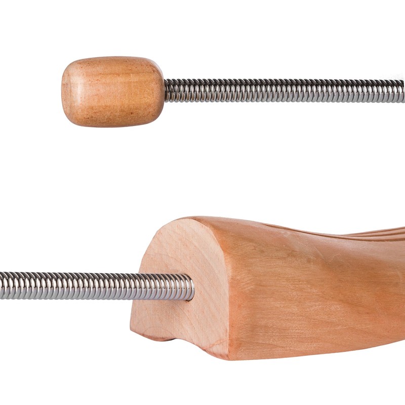 TecTake Coil spring shoe tree shaper shape stretcher lotus wood