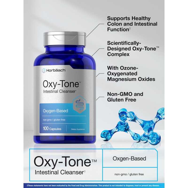 Horbäach Oxygen Colon Cleanser | 100 Capsules | Intestinal Cleanser