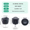 Taiss/8Pcs 12V Round Rocker Switch AC 6A/250V 10A/125V SPST 2