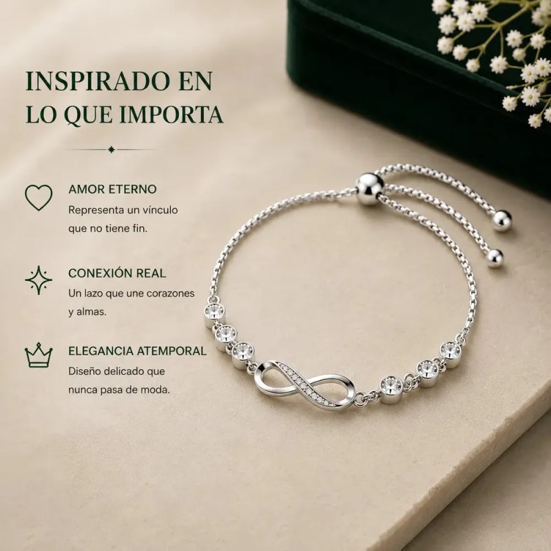 COKARA JOYEIA - Pulseras De Plata 925 Mujer Con Infinito