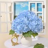 MARTINE MALL 2Pcs 21in Hydrangea Artificial Flowers, Latex Real Touch