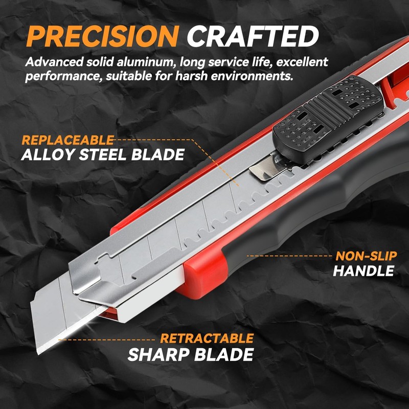 Auto Dynasty Multipurpose Knife with 8 Retractable Blade and Locking