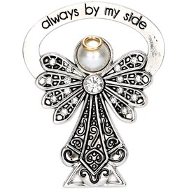 Roman, 2.5" RHD Bedside Angel-Feather Crystal Accent-Bedside CARDING