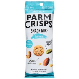 ParmCrisps Snack Mix – Ranch Cheese Parm Crisps and Nuts Snack, Made Simply with 100% Cheese Crisps, Almonds, Cashews, and Pistachios | Healthy High-Protein On-the-Go Snack, Low Carb, Gluten Free, Low Sugar | 1.5 oz (Pack of 6)