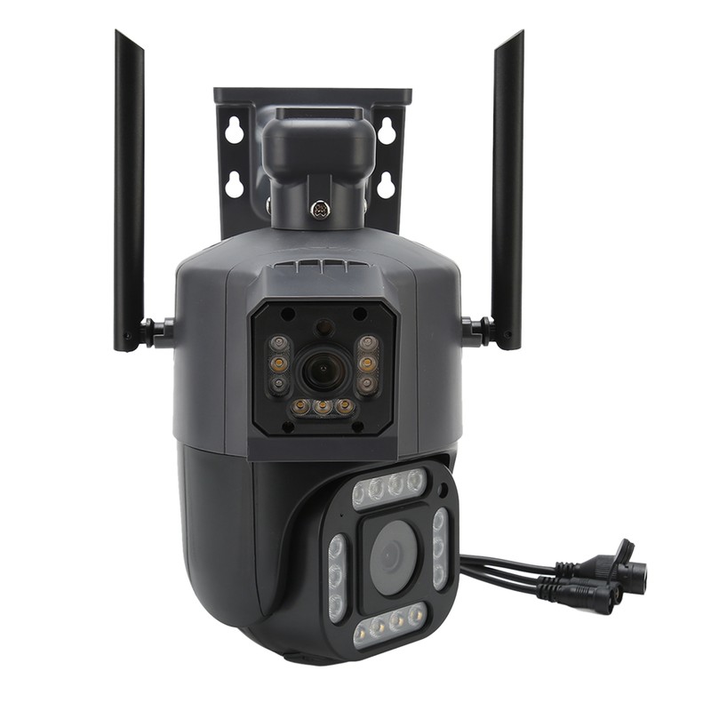 Smart Outdoor Camera 4MP Wireless Three Lens Remote Monitor Auto