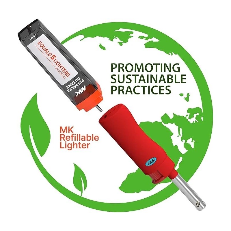 MK PACK OF 10 MK RANGE CANDLE LIGHTER WINDPROOF, REFILLABLE,