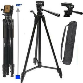 82" PRO Heavy Duty Tripod + Padded Backpack + Cleaning kit for Canon EOS 70D 77D 80D 90D Rebel T8i T7 T7i T6i T6s T6 SL2 SL3 DSLR Cameras