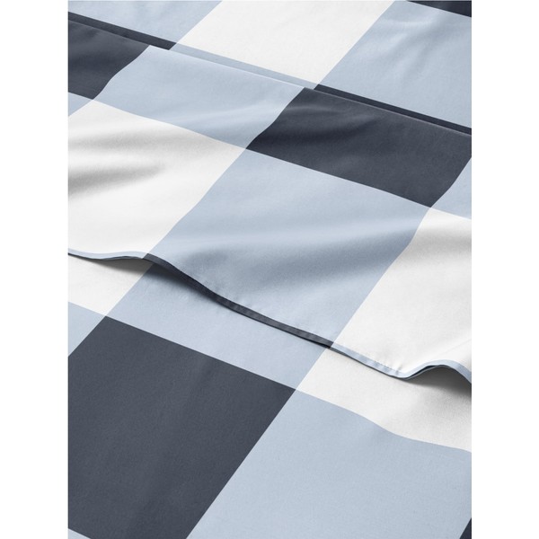 3 Piece Gingham Sheets for Twin XL Size Bed –