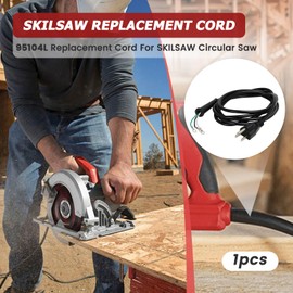 95104L Replacement Cord for SKILSAW - Compatible with SPT77WM, SPT77W, SPT78W, SPT70WM, SPT70V Circular Saw Power Cord - Heavy Gauge Power Cord for SKILSAW(Black 8.2 FT 3-Prong Power Cord)