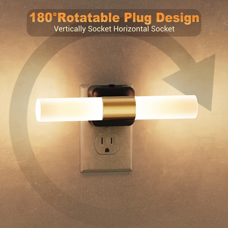 JandCase LED Night Light, Night Lights Plug into Wall, 3000K