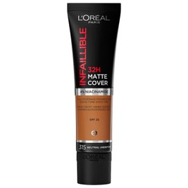 L'Oreal Paris, Base De Maquillaje De Alta Cobertura Mate Y Larga Duración, Infallible 32H Matte Cover, Tono 315 Neutral, 30Ml