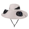 Solar Fan Wide Brim Hat for Outdoor Cooling – Polyester