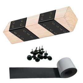 Fortunemee Faux Wood Beam Strap, 6ft Length Faux Leather Beams Gap Hiding Strap, Wood Beams Metal Look Strap w/ 100 Thumb Tacks, Architectural Products for Faux Wood Beams, Ceiling Beam Cabin Shutters