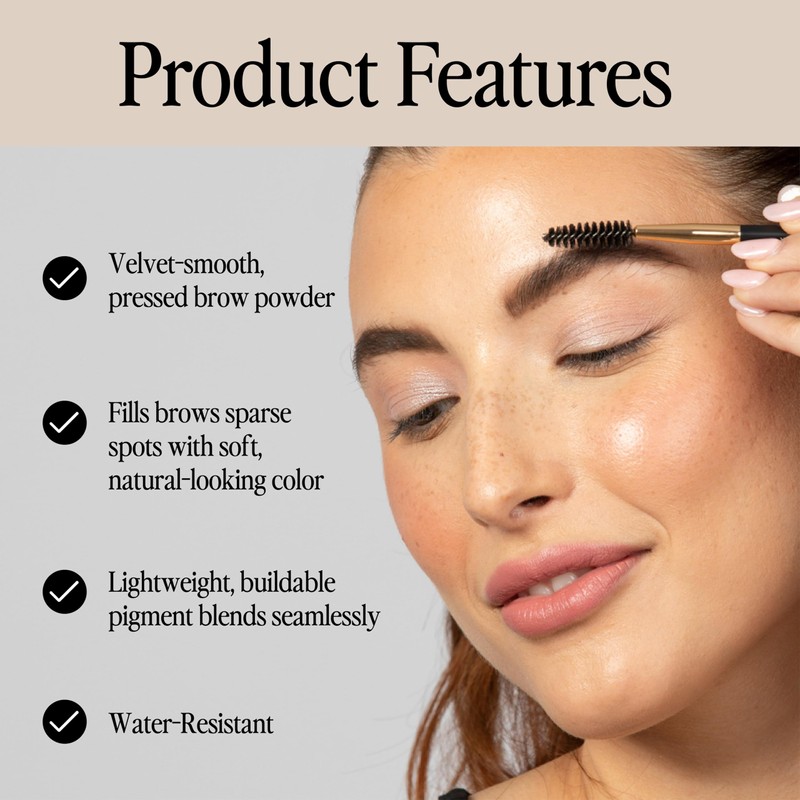 Billion Dollar Brows Eyebrow Powder in Taupe – Achieve Fuller,