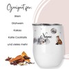 GRAZDesign Stainless Steel Wine Cup with Name Gift Set Christmas