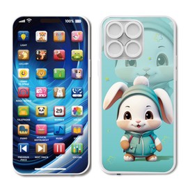 lebowen Cell Phone Toy，Multifunctional, Music, Lullaby, Lights, Early Learning & Teaching, USB Charging, Gifts for Boys and Girls, Kids 3 and up, Holiday Birthday Gifts (Green)