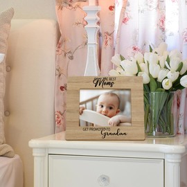 DIENADFX Pregnancy Announcement for Grandma Picture Frames, Grandma Baby Announcement, New First Time Grandma Gifts, Only The Best Moms Get Promoted to Grandma Picture Photo Frame for 5x7 Photos