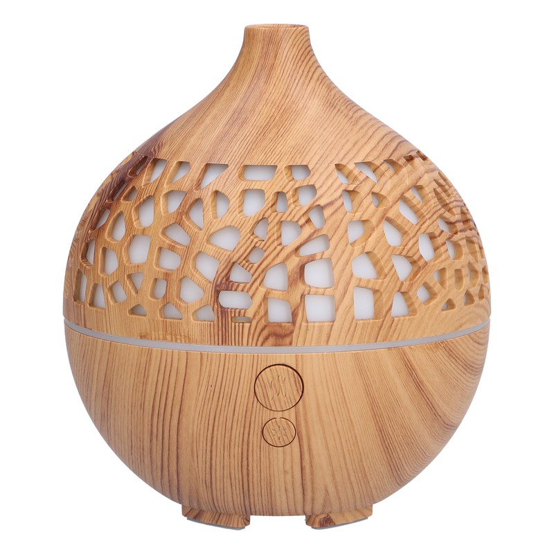 180ml Wood Grain Air Humidifier USB Charging Colorful Lights Air