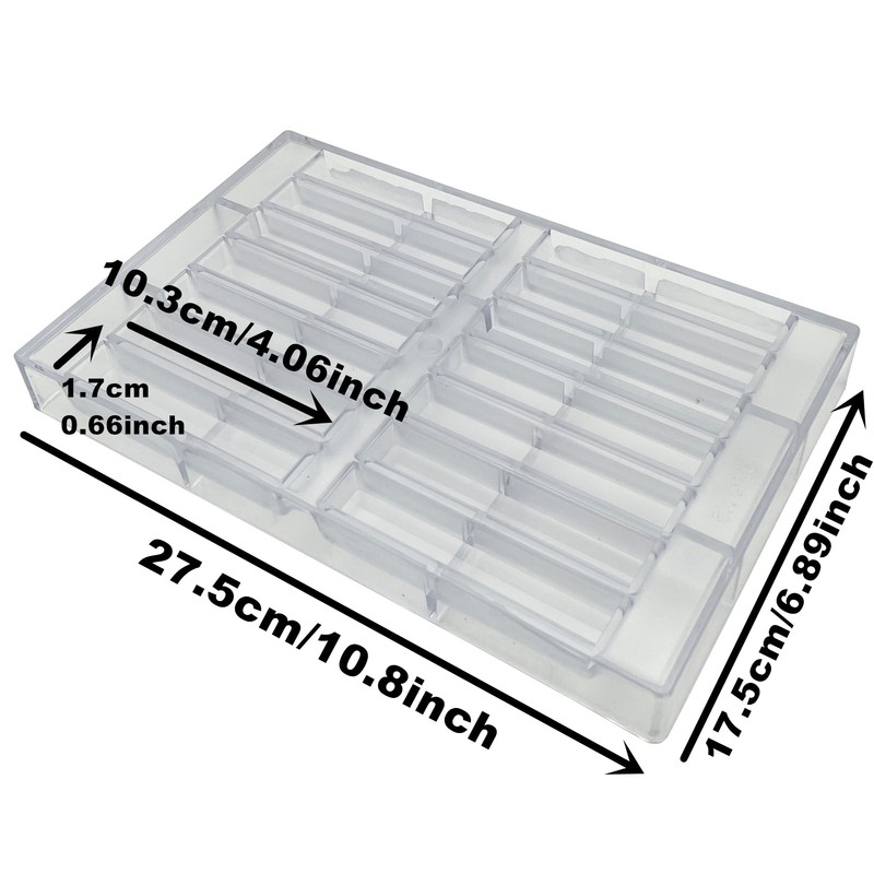Long Cuboid Chocolate Mould Polycarbonate Rectangle Bar Mold For Chocolate