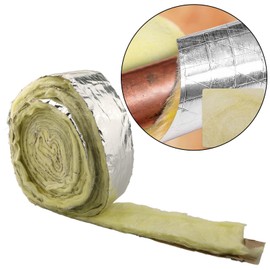 Pipe Insulation Tape, 10m Foil Backing, Fiberglass Pipe Insulation, Foam Wrap Tape for Indoor and Outdoor Pipes, Freezing Weather