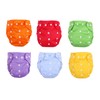 6PCS Baby Cloth Diapers Adjustable Washable Reusable Soft Breathable Infant
