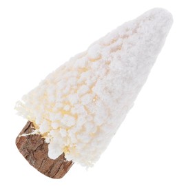 IWOWHERO Realistic Mini Christmas Tree 10cm Sprayed Pine Needles Wood Base Small Artificial Spruce Holiday Decorations