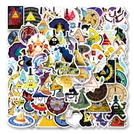 71Pcs Bill Cipher Cartoon Stickers Pack, Aesthetic Vinyl Waterproof Sticker Decal for Water Bottle,Laptop,Phone,Scrapbooking,Journaling Gifts for Teens Kids for Party Supply Favor Decor…