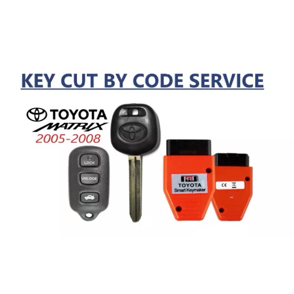 Toyota CUT BY CODE + Toyota MATRIX 05-08 44D Key