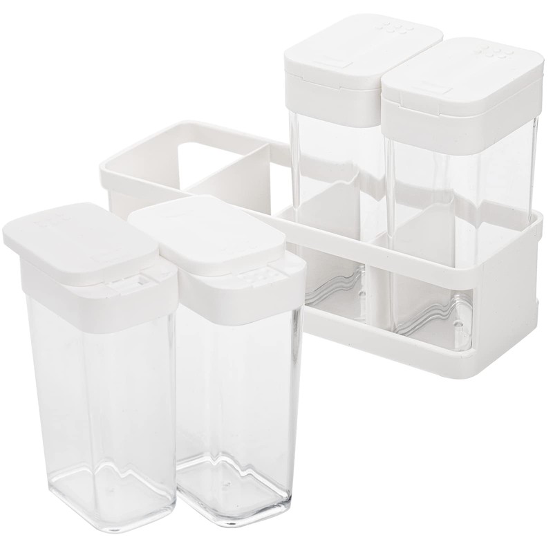 ZOOFOX 12 Pieces Spice Shaker Jars, Plastic Seasoning Shaker Box