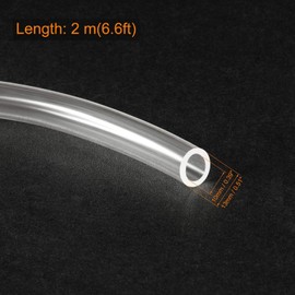 TOP-VIGOR 10mm ID 13mm OD PVC Clear Vinyl Tubing, 2M Length Food Grade Flexible Water Pipe, Plastic Tube with Clamps for Transfer Water, Oil, Air, Powders & Fine Granules