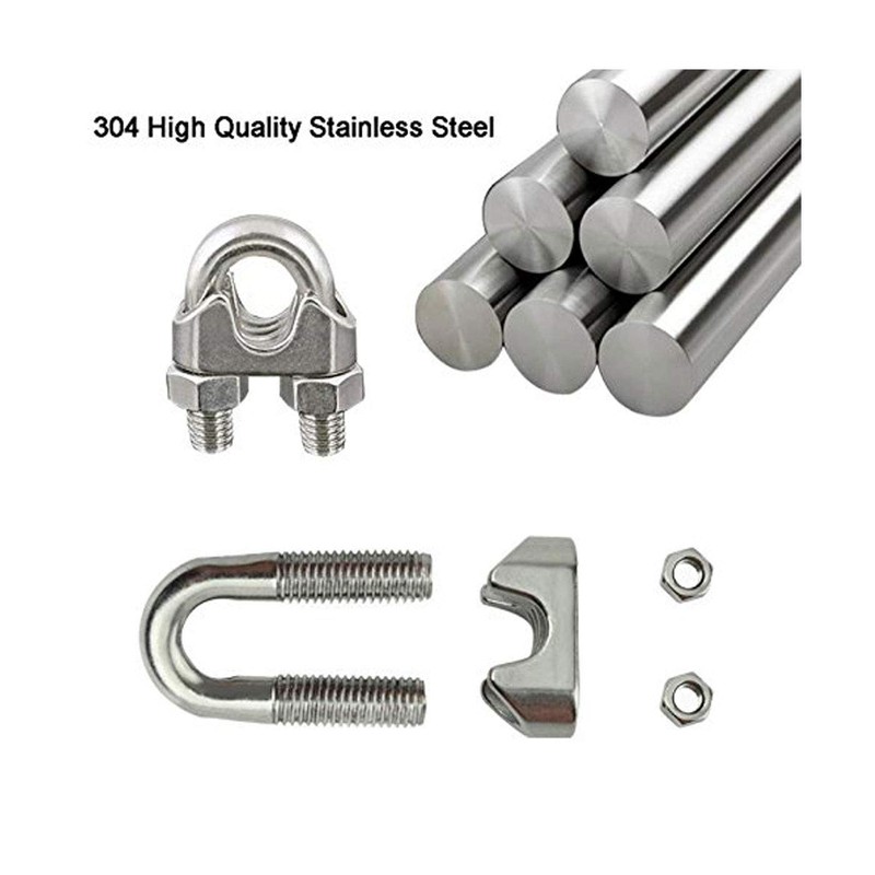 20Pack M8 Wire Rope Clip, Wire Rope Clamp Stainless Steel