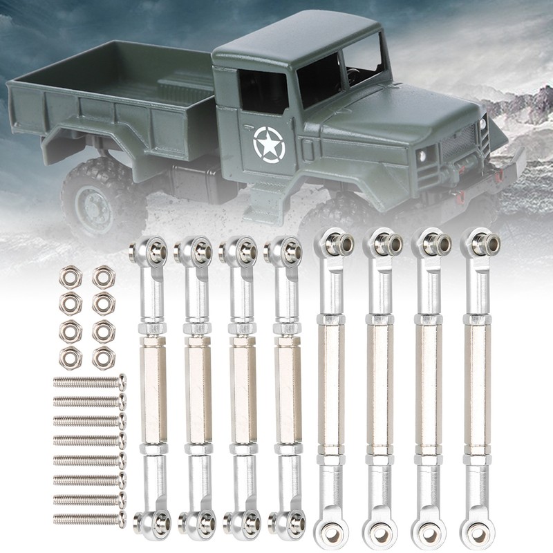 8Pcs Upgrade Metal Pull Rod Steering Pull Rod for WPL/MN/Feiyu