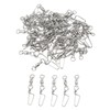 50Pcs High Strength Fishing Snap Swivels Stainless Steel B Type