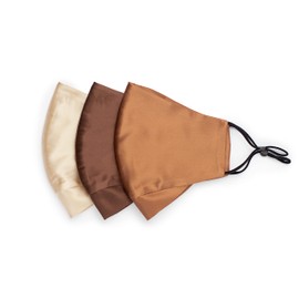 Pack of 3 100% Mulberry Silk Face Mask, Reusable Face Mask, Face Masks Washable UK, Masks for Women, Mens Face Mask, Silk Face Covering, Wedding Face Masks, Nose Wire, UK Seller