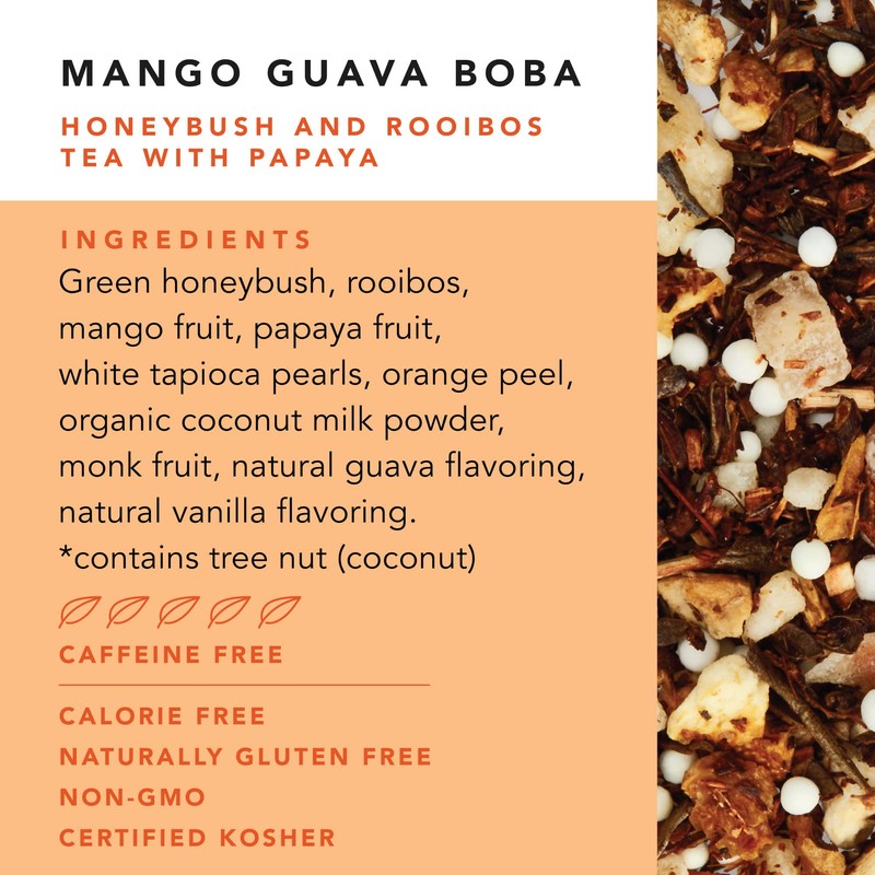 Pinky Up Mango Guava Boba Tea Sachets - Calorie Free