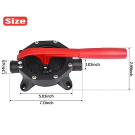 NovelBee 720GPH Manual Diaphragm Hand Bilge Pump,Water Transfer Pumps Diaphragm Self Priming Pump for Marine Boat