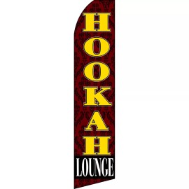 Hookah Lounge 3 ft X 11 1/2 ft Polyester Swooper Flag
