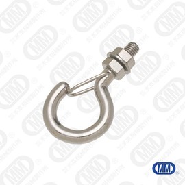 Mizumoto Machinery QBH-8 Stainless Steel Q Bolt Hook, Wire Diameter 0.3 inches (8 mm)