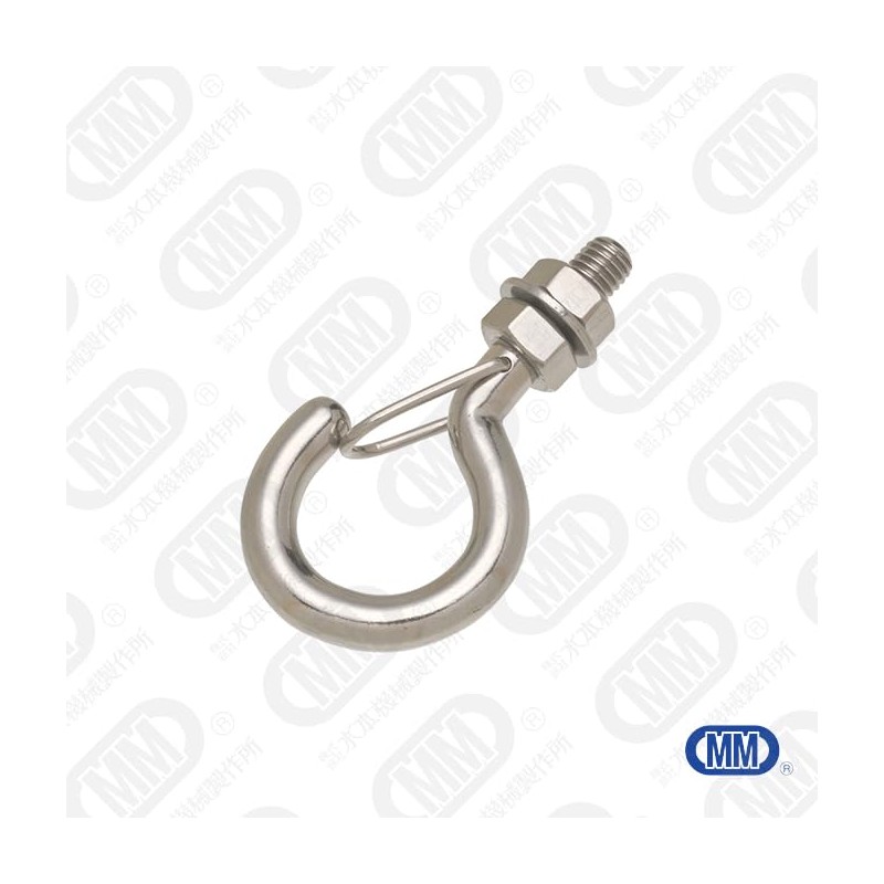 Mizumoto Machinery QBH-8 Stainless Steel Q Bolt Hook, Wire Diameter