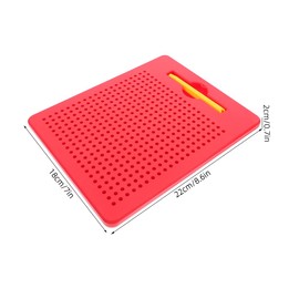 TEHAUX Tablero De Dibujo Magnético Para Niños, Pizarra De Garabatos Educativa, Tablero De Escritura Creativa Con Bolas De Acero, Juguetes Para Niños 3-5 años, Rojo