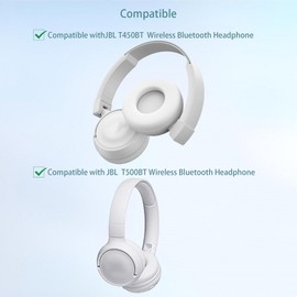 T450 Ear Pads Replacement Compatible with JBL T450BT T500BT T450 BT T500 BT Wireless Bluetooth Headphones Ear Pads Cushions (Protein Leather/Memory Foam)